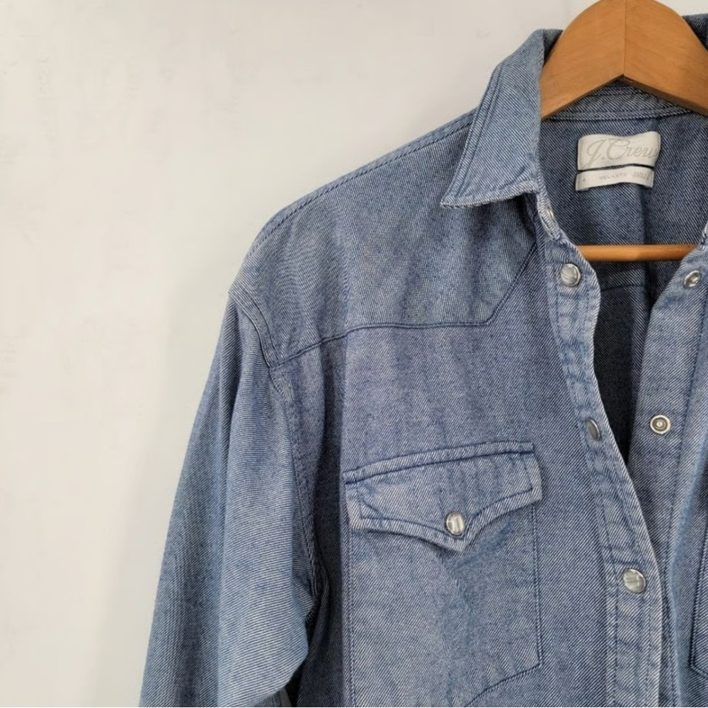 J. Crew Light Blue Denim Button-Down Shirt